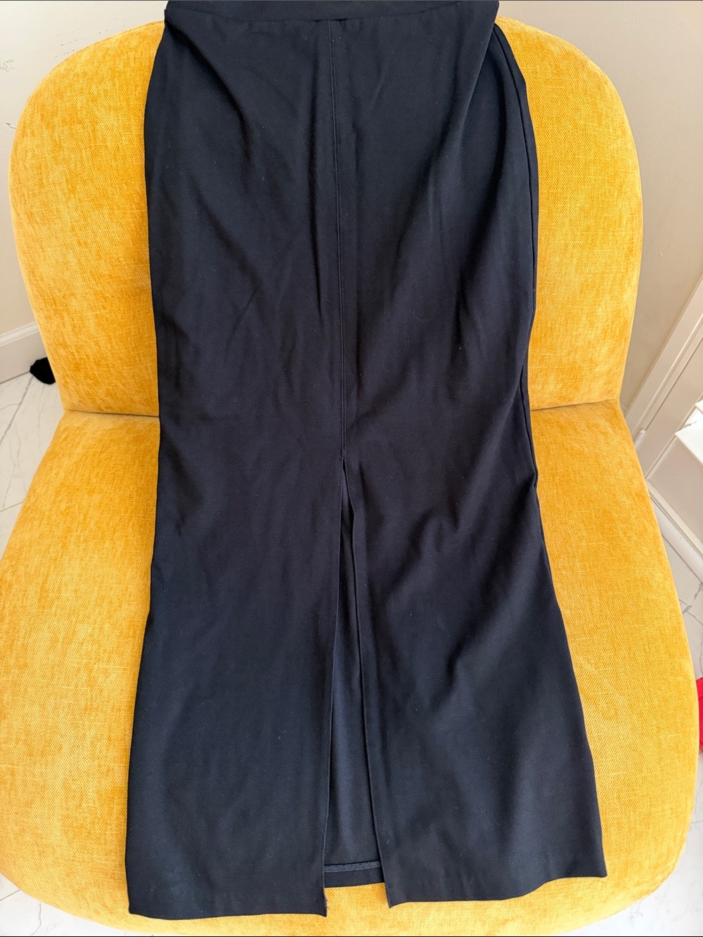 Club Monaco Black Midi Pencil Skirt with Back Vent